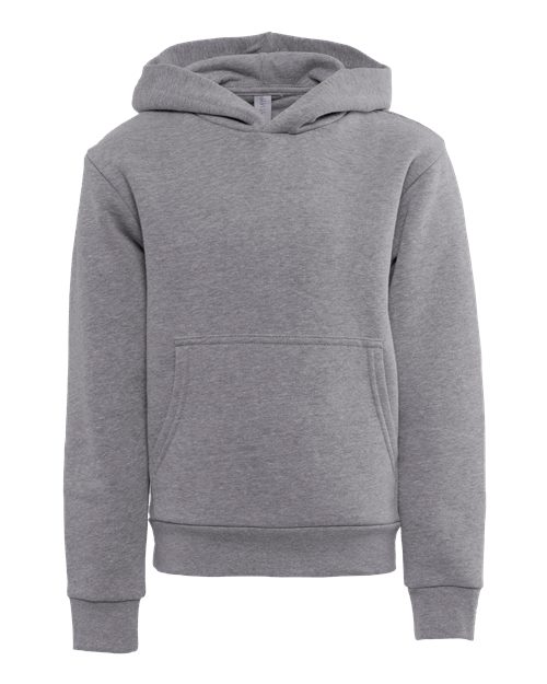 Youth Fleece Hoodie Sweatshirt - Heather Grey Front