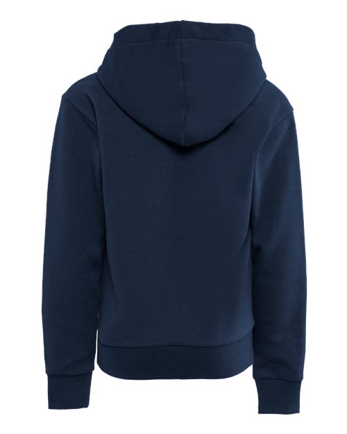 Youth Fleece Hoodie Sweatshirt - Midnight Navy Back