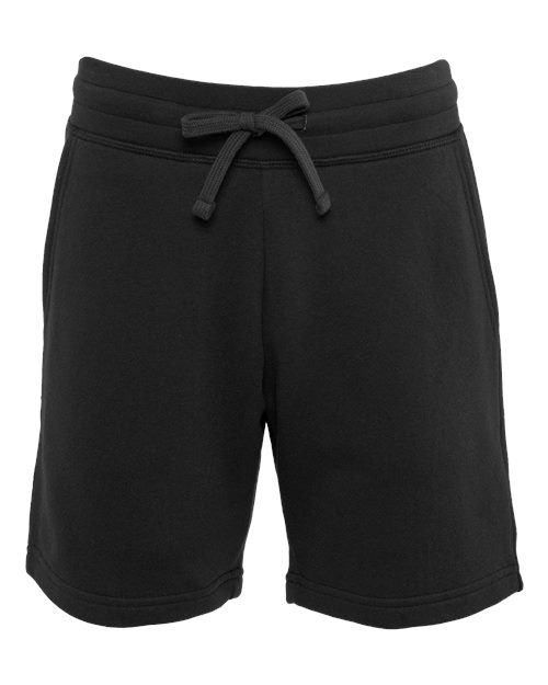 Unisex Fleece Sweat Shorts - Black Front