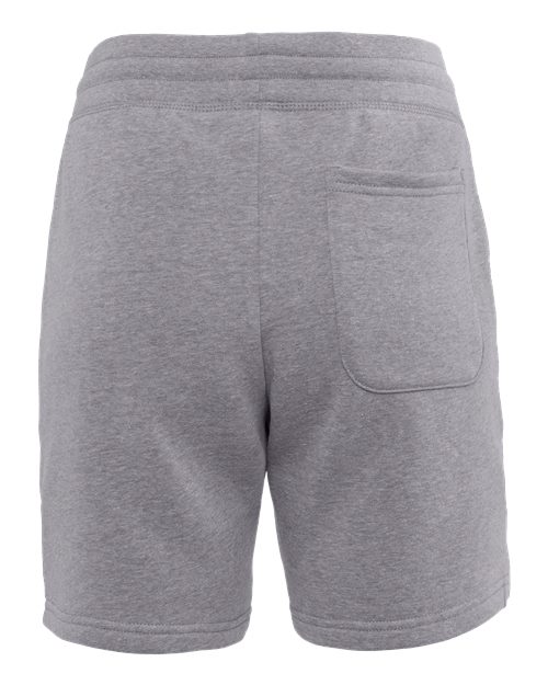 Unisex Fleece Sweat Shorts - Heather Grey Back