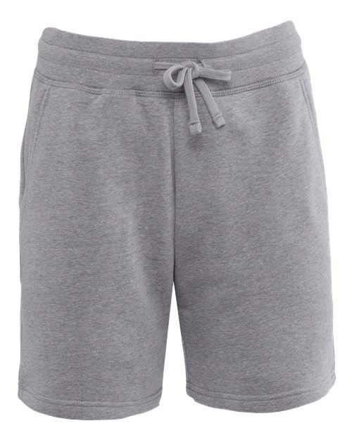 Unisex Fleece Sweat Shorts - Heather Grey Front