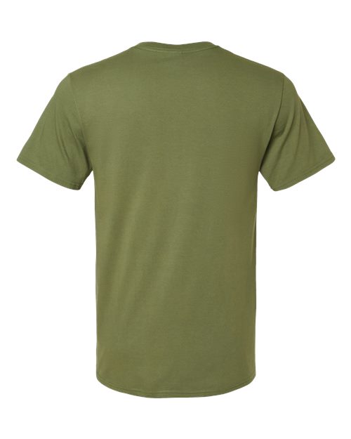 Premium Cotton T-Shirt - Olive Oil Back