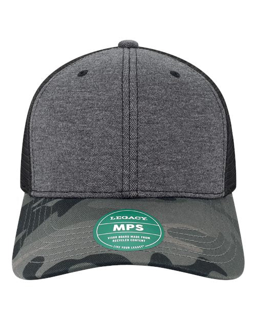LEGACY Mid-Pro Snapback Trucker Cap - Black/ Camo Front