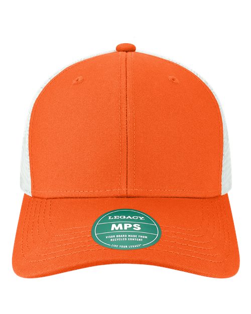 Mid-Pro Snapback Trucker Cap - Orange/ White Front