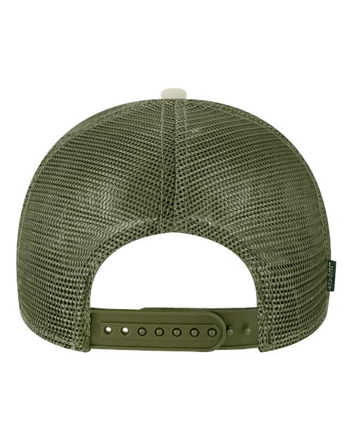 Mid-Pro Snapback Trucker Cap - Stone/ Bronze/ Light Olive Green Back