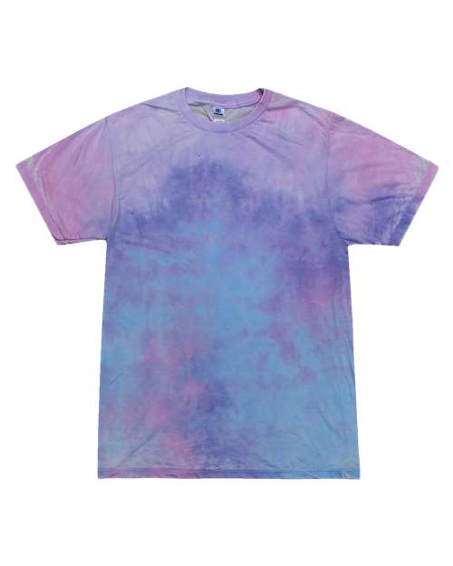 Unisex Festival Tie-Dyed Burnout T-Shirt - Cotton Candy Front