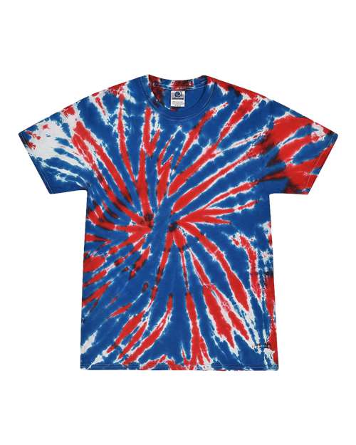 Unisex Multi-Color Tie-Dyed T-Shirt - Union Jack Front