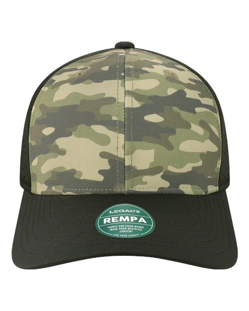 Reclaim Mid-Pro Adjustable Cap - Dark Olive Green Camo/ Black Front