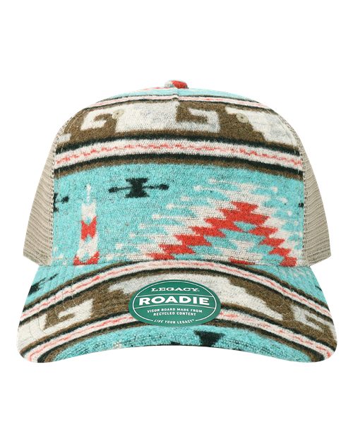 Five-Panel Adjustable Cap - Aztec Front