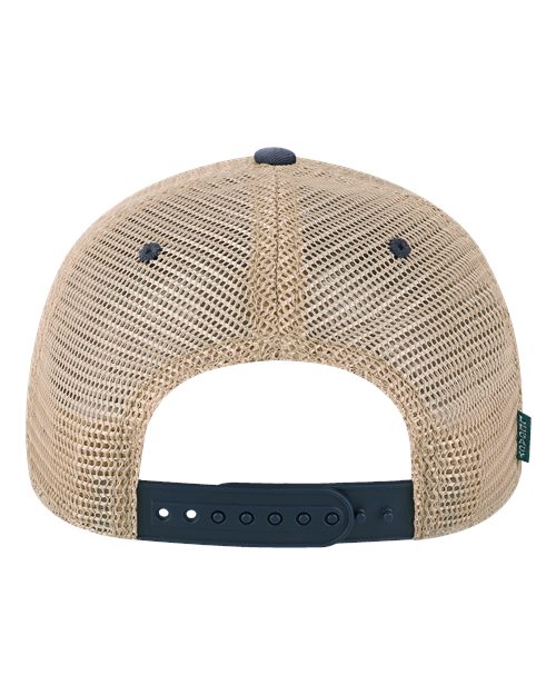 Youth Old Favorite Trucker Cap - Navy/ Khaki Back
