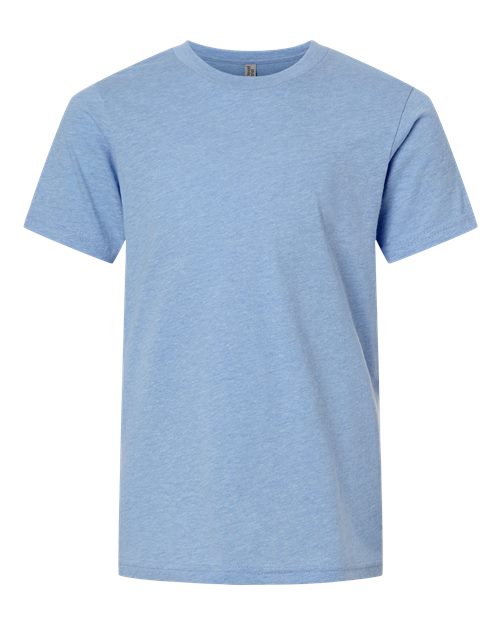Youth CVC T-Shirt - Heather Columbia Blue Front