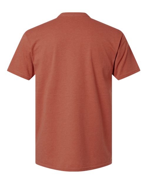 Unisex CVC T-Shirt - Heather Redwood Back