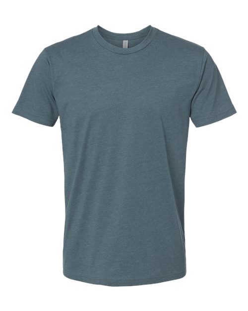 Unisex CVC T-Shirt - Heather Slate Blue Front