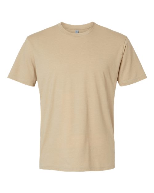 Unisex CVC T-Shirt - Heather Tan Front