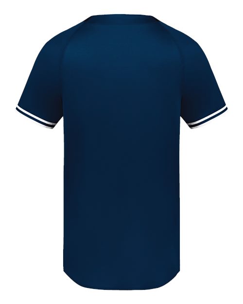 Men's Cutter Henley Jersey - Navy/ White Back