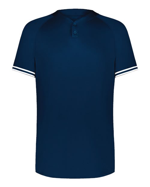 Men's Cutter Henley Jersey - Navy/ White Front