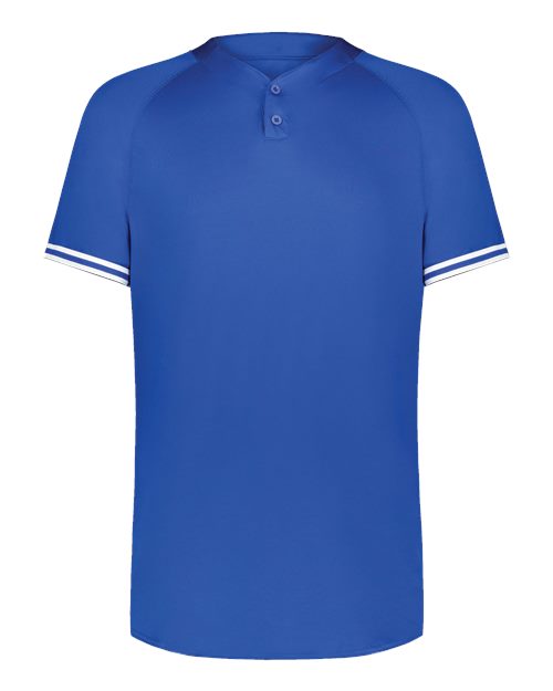Youth Cutter Henley Jersey - Royal/ White Front