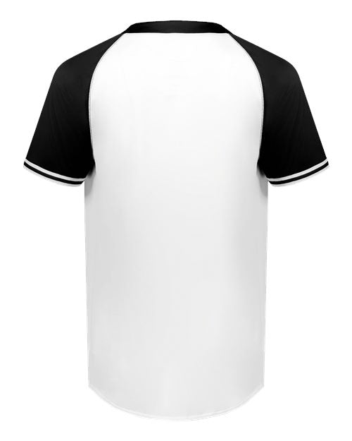Youth Cutter Henley Jersey - White/ Black Back
