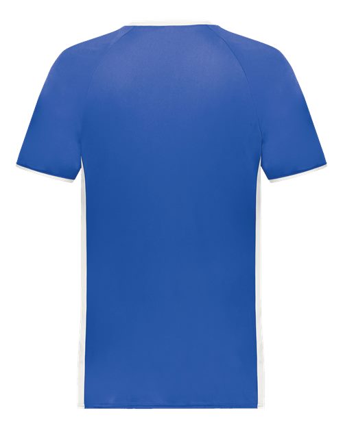 Men's Cutter V-Neck Jersey - Royal/ White Back