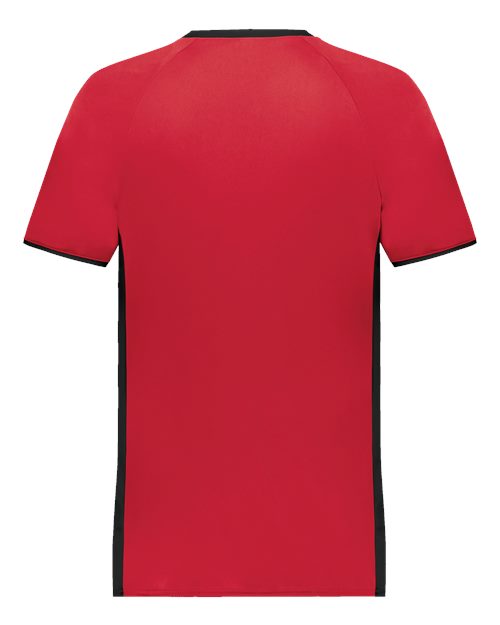 Men's Cutter V-Neck Jersey - Scarlet/ Black Back