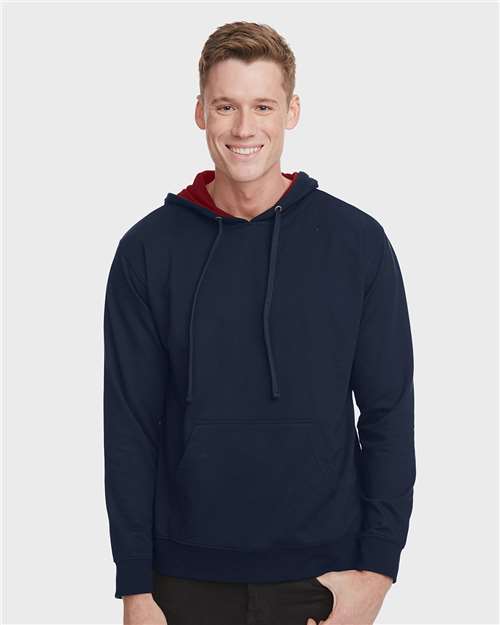 Unisex Laguna Hoodie Sweatshirt - Midnight Navy/ Cardinal Front