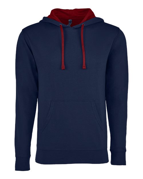 Next Level Unisex Laguna Hoodie Sweatshirt - Midnight Navy/ Cardinal Front
