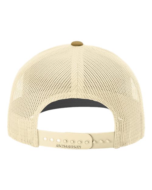 Snapback Trucker Cap - Heather Grey/ Birch/ Amber Gold Back
