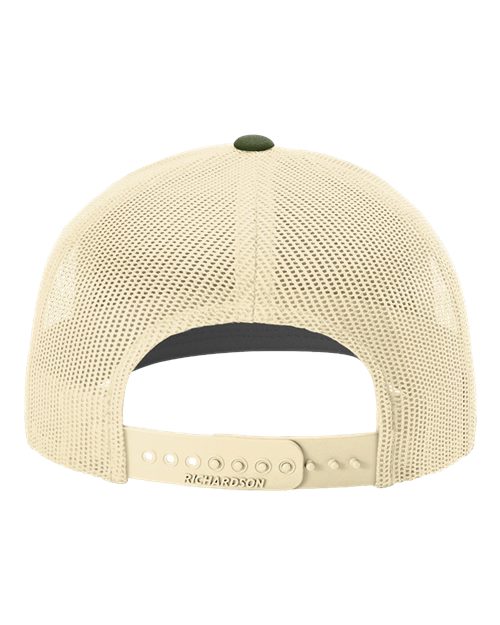 Snapback Trucker Cap - Heather Grey/ Birch/ Army Olive Back