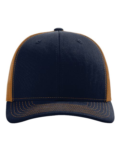 Snapback Trucker Cap - Navy/ Carmel Front