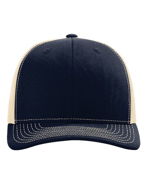 Snapback Trucker Cap - Navy/ Khaki Front