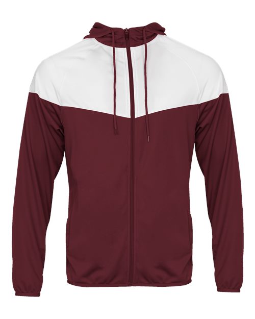 Men's Spirit Outer-Core Jacket - Maroon/ White Front