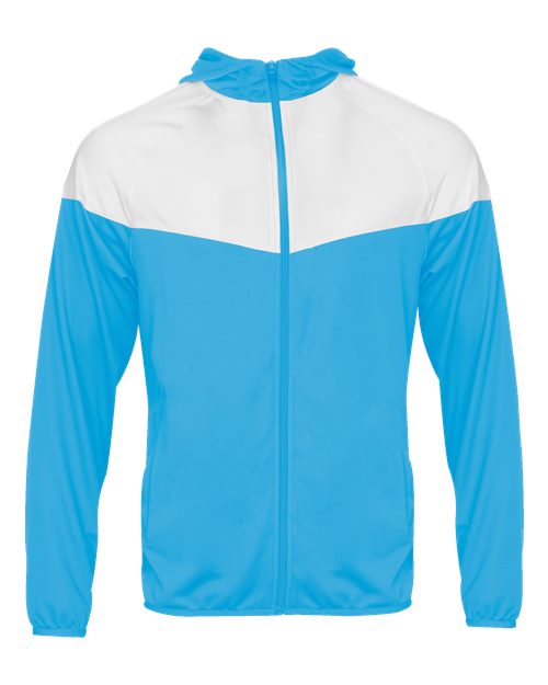 Youth Sprint Outer-Core Jacket - Columbia Blue/ White Front