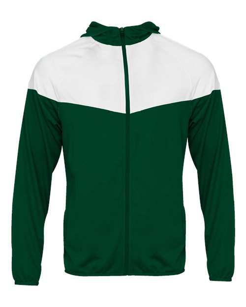 Youth Sprint Outer-Core Jacket - Forest/ White Front