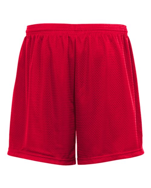 Youth Tricot 4" Mesh Shorts - Red Back