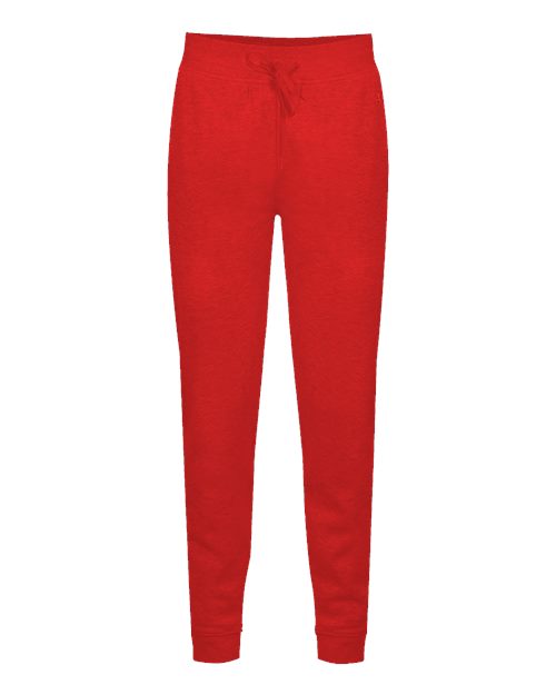 Women’s Sport Athletic Fleece Joggers - Red Front