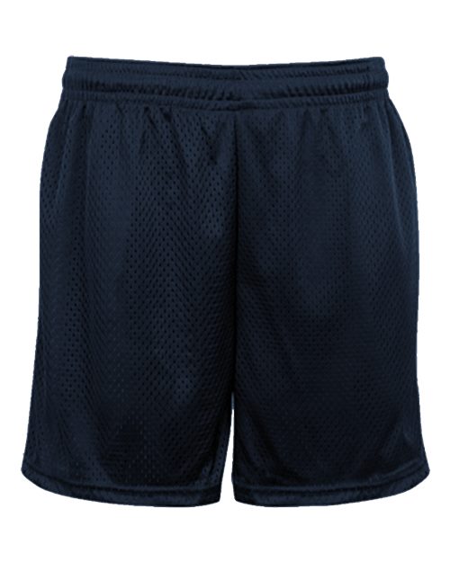 Unisex Tricot Mesh 5" Shorts - Navy Front