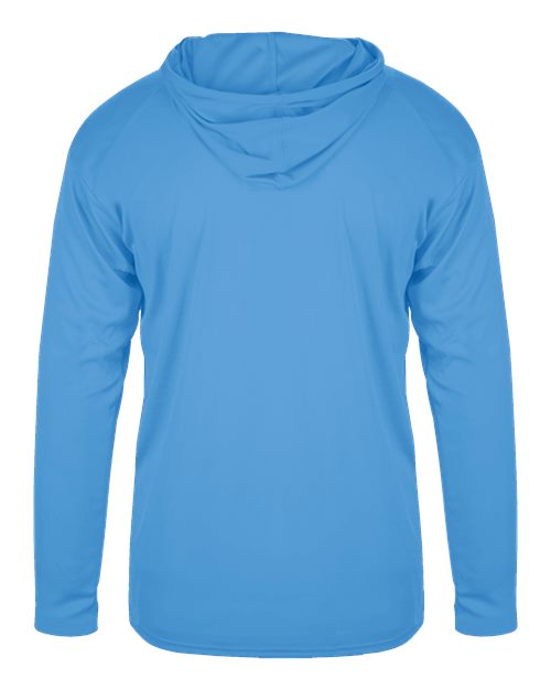 Unisex B-Core Hooded Long Sleeve T-Shirt - Columbia Blue Back