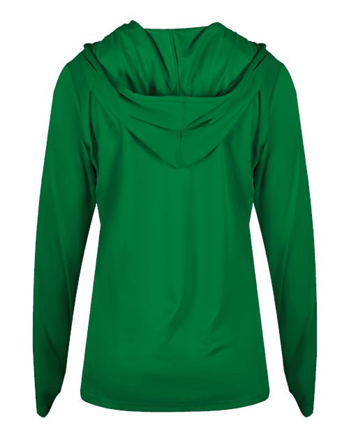Women's B-Core Long Sleeve Hooded T-Shirt - Kelly Back