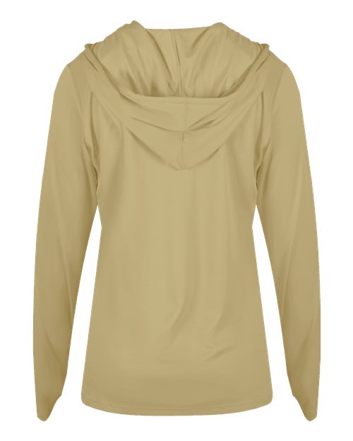 Women's B-Core Long Sleeve Hooded T-Shirt - Vegas Gold Back