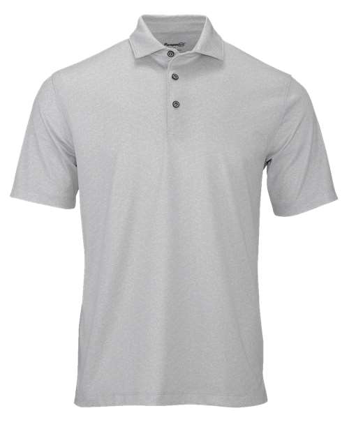 Men's Derby Sublimated Heathered Polo - Ash Heather Front