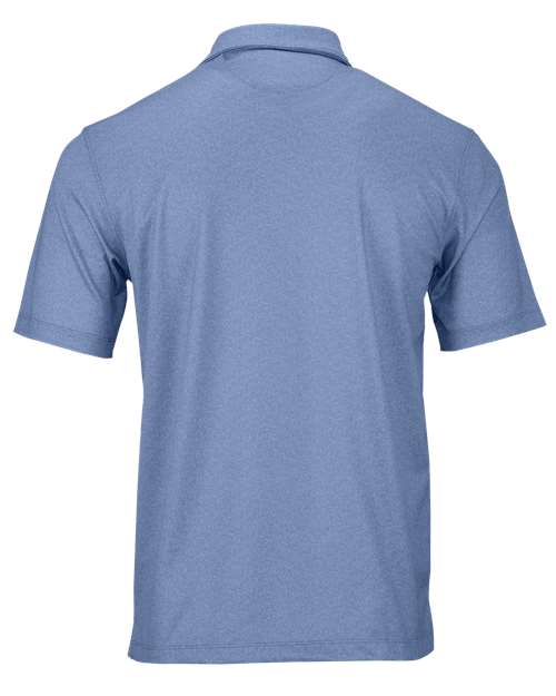 Men's Derby Sublimated Heathered Polo - Blue Heather Back
