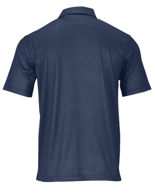 Men's Derby Sublimated Heathered Polo - Navy Heather Back