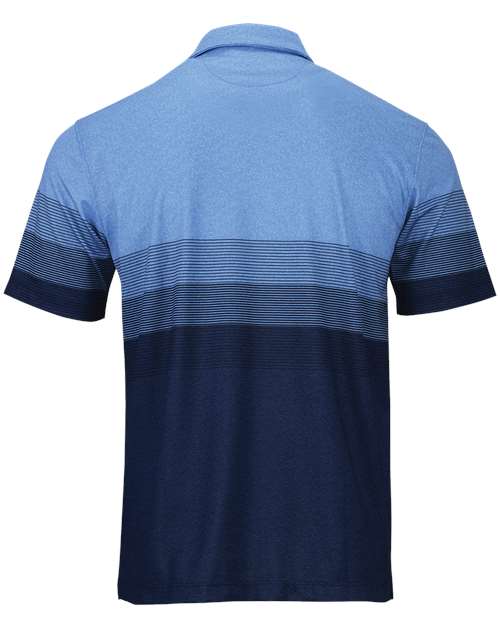Men's Belmont Sublimated Heathered Polo - Blue Heather Back