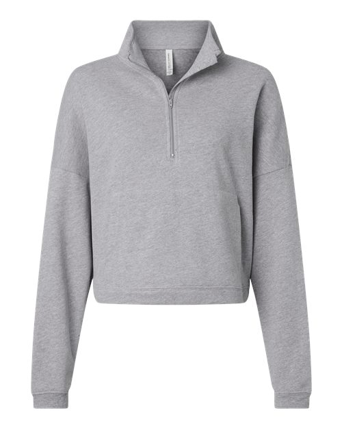 Women’s Sponge Fleece Half Zip Pullover - Athletic Heather Front