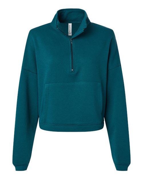 Women’s Sponge Fleece Half Zip Pullover - Atlantic Front