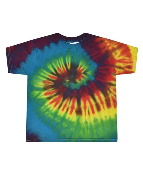 Toddler Tie-Dyed T-Shirt - Reactive Rainbow Front
