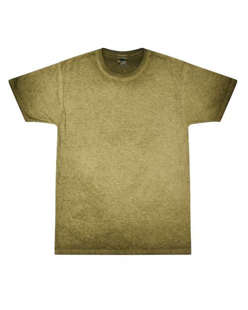 Unisex Oil Wash T-Shirt - Green Front