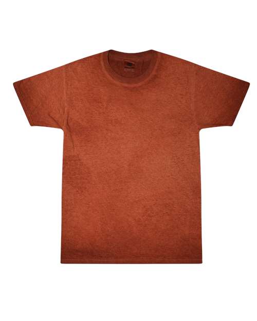Unisex Oil Wash T-Shirt - Orange Front