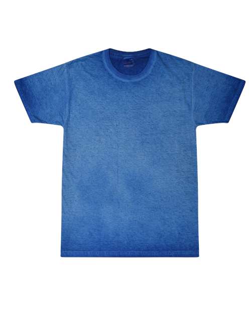 Unisex Oil Wash T-Shirt - Royal Front