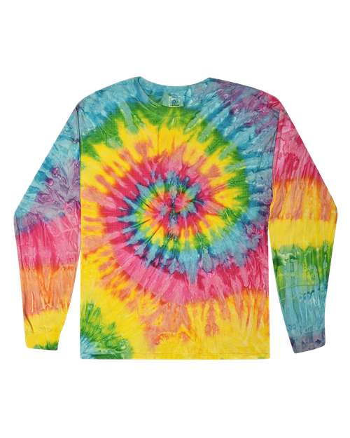 Unisex Tie-Dyed Long Sleeve T-Shirt - Saturn Front